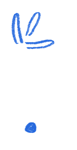 Blue wobbly shapes